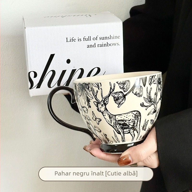 Cană ceramică în stil nordic, pentru uz universal (Nu este destinat cadourilor)