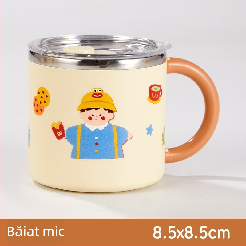 Cană din oțel inoxidabil 304, cu pereți dubli, capac, portabil