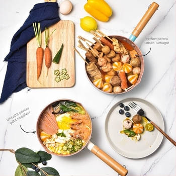 Gauz Oală pentru Lapte din Piatră Maifan, Antiaderentă, pentru plite cu inducție