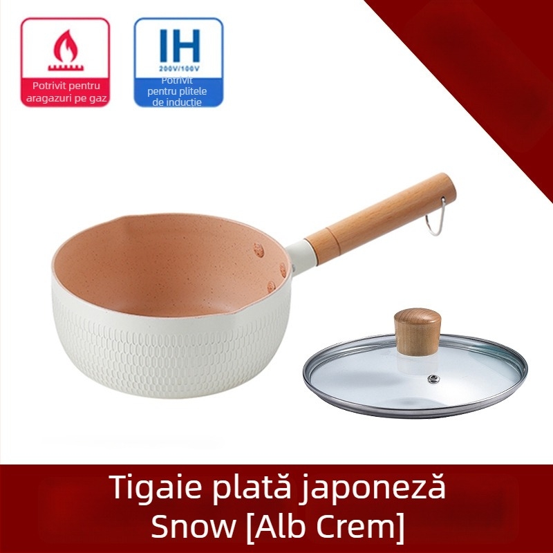 Gauz Oală pentru Lapte din Piatră Maifan, Antiaderentă, pentru plite cu inducție