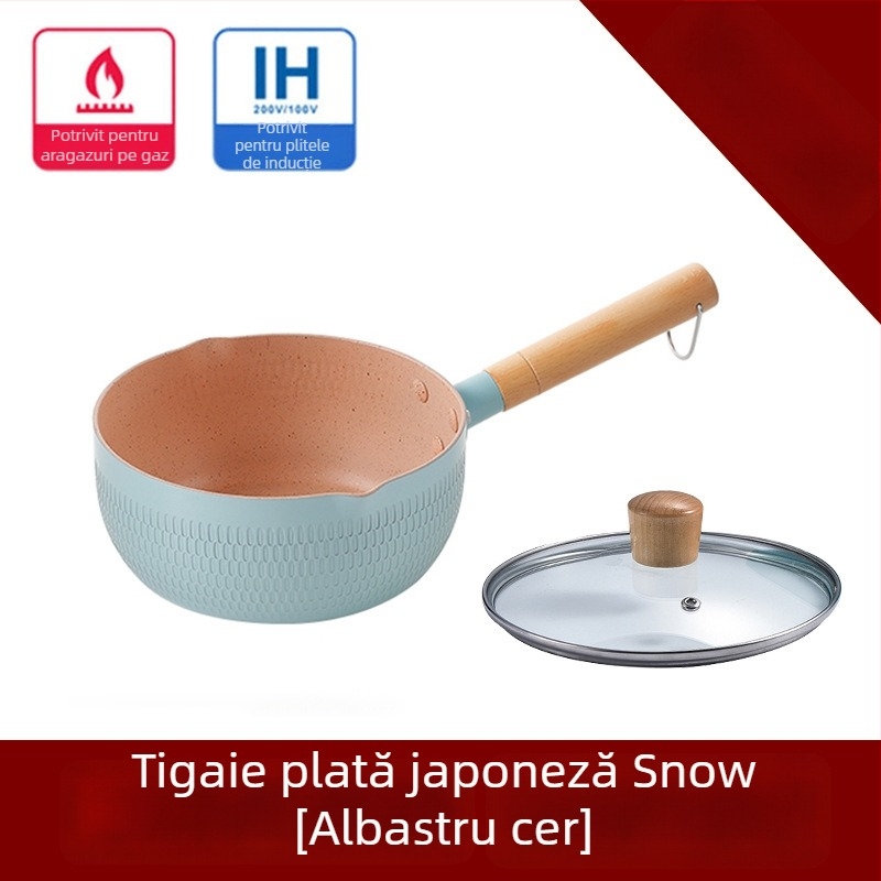 Gauz Oală pentru Lapte din Piatră Maifan, Antiaderentă, pentru plite cu inducție