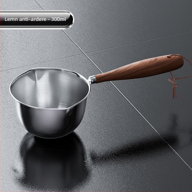 Oală de turnare a uleiului din oțel inoxidabil, model 8248, fund plat, fără capac, compatibilă cu aragazuri universale