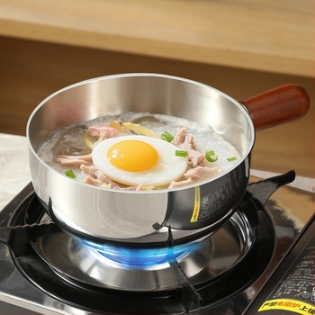 Oală mică pentru tăiței, din oțel inoxidabil 304, capac din sticlă, 280 g, modelul 304xgw70241229, stil modern simplu