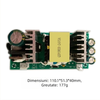 Plăcuță de alimentare 24V 5A cu modul AC-DC încorporat, 120W sursă de alimentare cu comutator, dimensiuni 110.1×51.3×40 mm, greutate 177 g