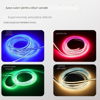 Bandă de iluminare COB, 120 LED, tensiune de intrare 24V, putere 5W, unghi fascicul 100°