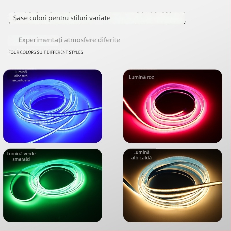 Bandă de iluminare COB, 120 LED, tensiune de intrare 24V, putere 5W, unghi fascicul 100°