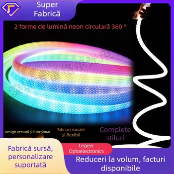 Bandă LED neon, 12V, Sanan Optoelectronics 2835, 120 LED