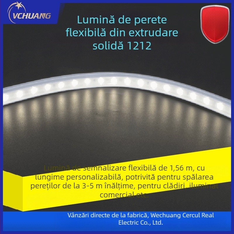 Bandă LED exterioară rezistentă la apă pentru iluminat pereți, 18W, 2835 LED, 56/m, fascicul 30°