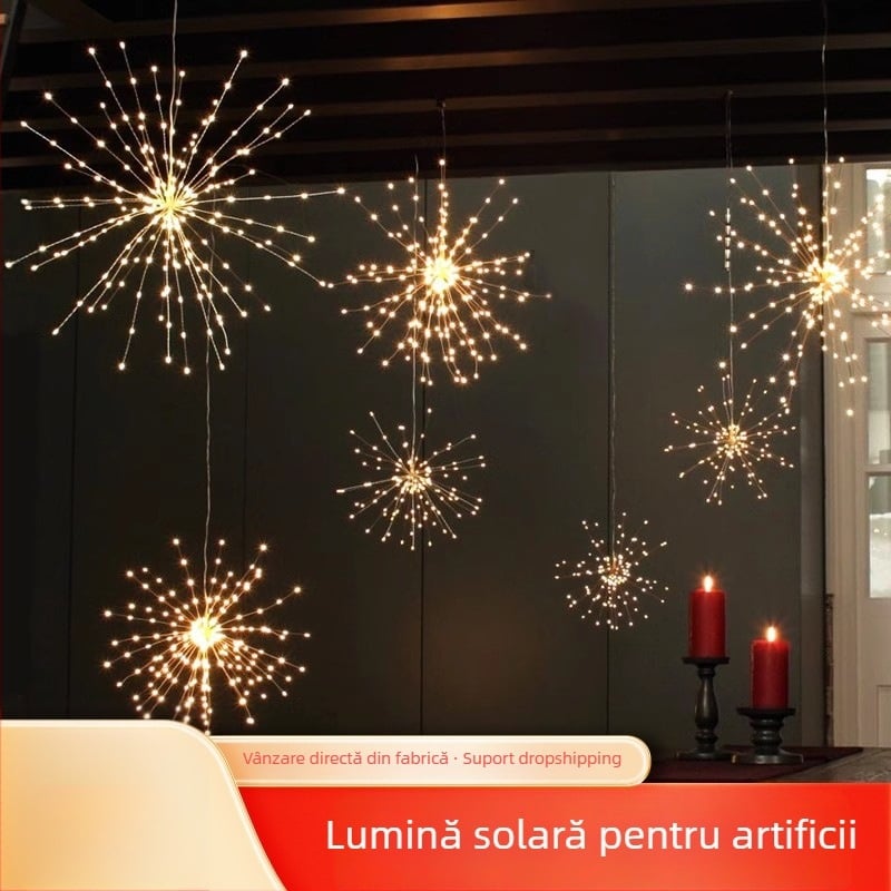 Lumini LED de grădină, atârnate, IP65 impermeabile, alimentare solară/baterie/USB, model 067-hanging, formă floare, 0.04W, tensiune ≤36V, control cu buton/telecomandă