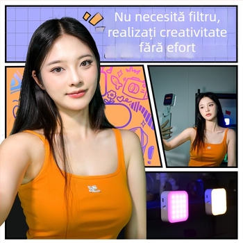 Lumină portabilă pentru fotografiat M25, telefoane mobile și camere — 3,7V, baterie 18650, reglabilă, intensitate reglabilă.