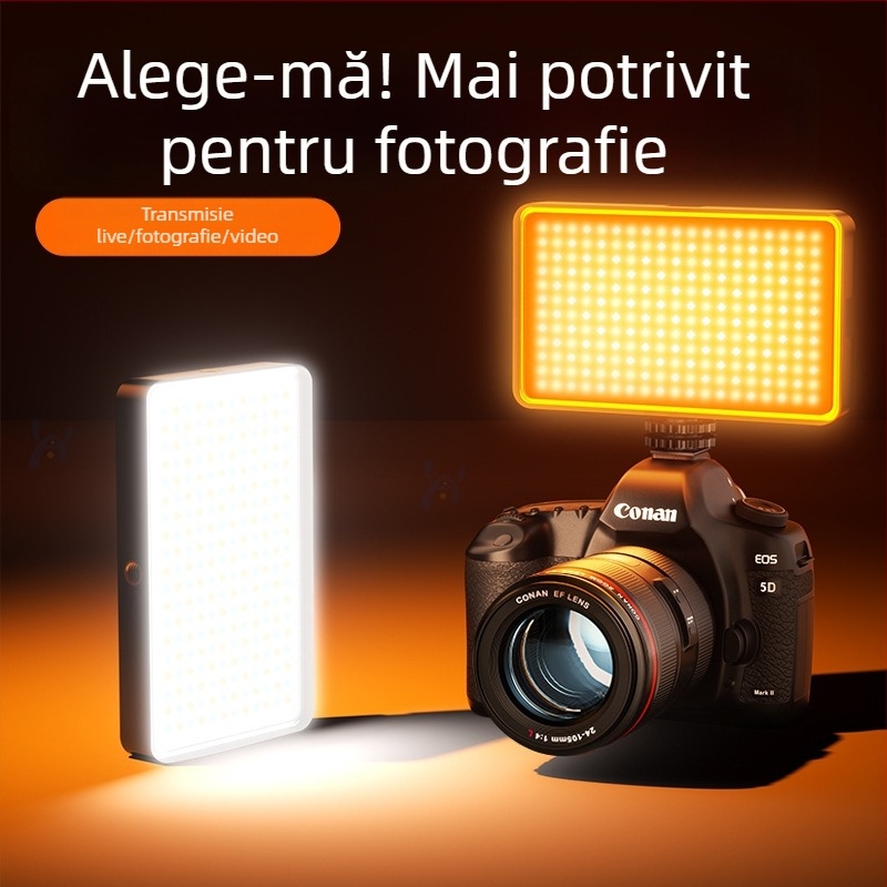 Lampa LED pentru fotografie și streaming live, panou portabil de mână, putere 10-50W, 3.7V