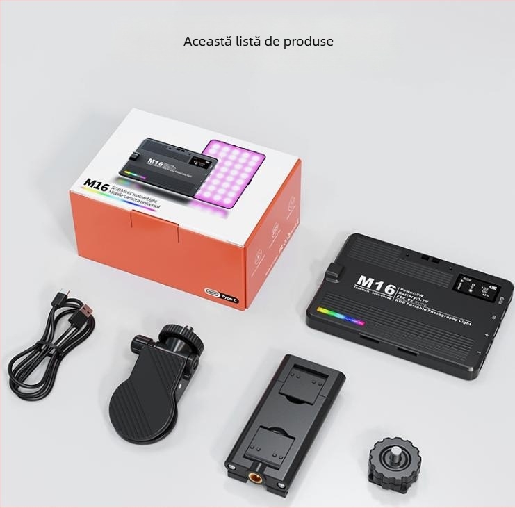 Lumină LED pentru telefon cu atașare magnetică, lampă de buzunar cu oglindă, pentru streaming live, fotografie și video