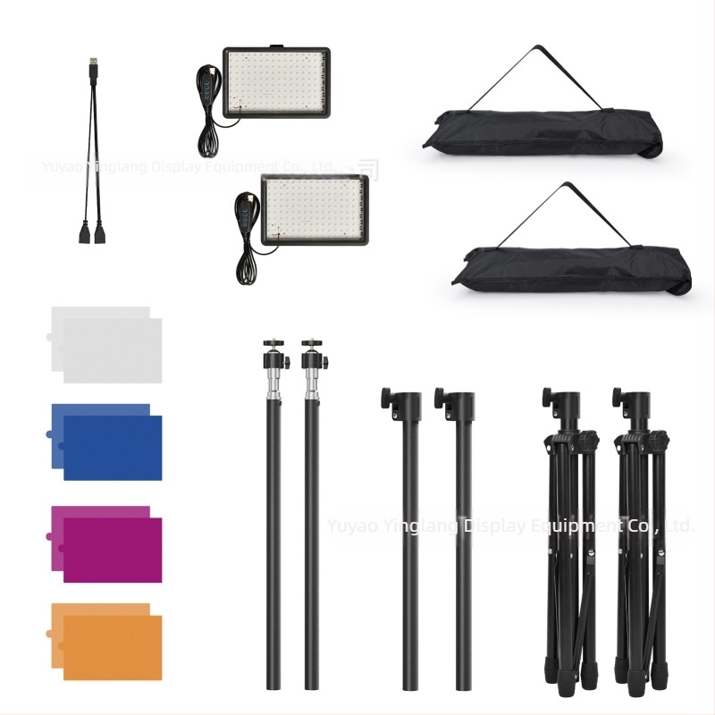 Lumină LED pentru fotografie și streaming live, retractabilă, model YL-BGD01, 10W, 5V2A.