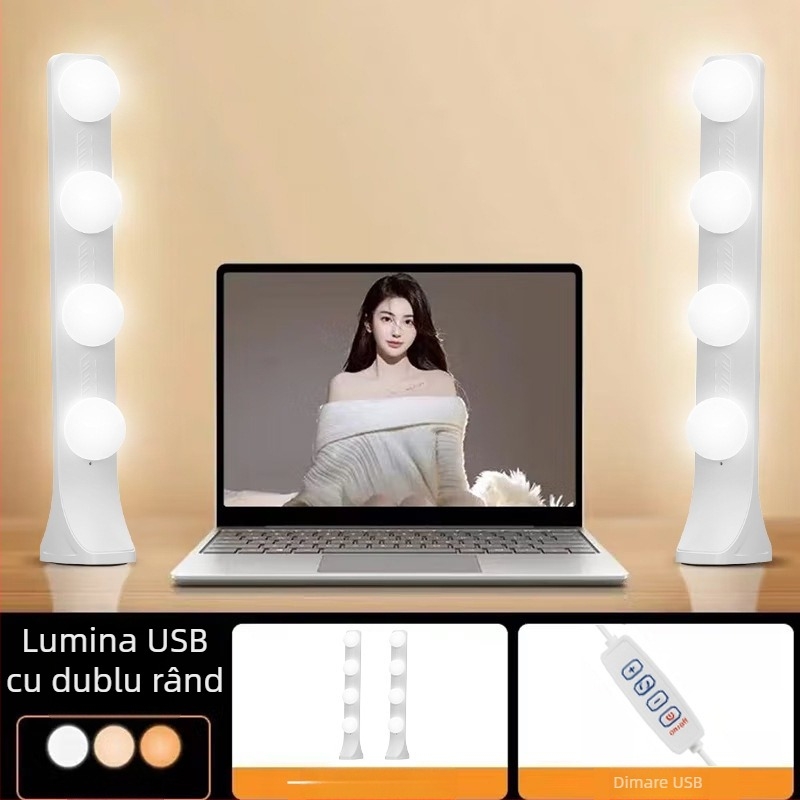 Lumină LED pentru birou pentru streaming cu trei temperaturi de culoare, 10W, 220V, modele PD-55/PD-56/PD-67/PD-68