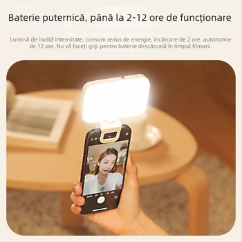 Lumină LED pentru umplere F6, manevrabilă, 4W, 5V, trei temperaturi de culoare