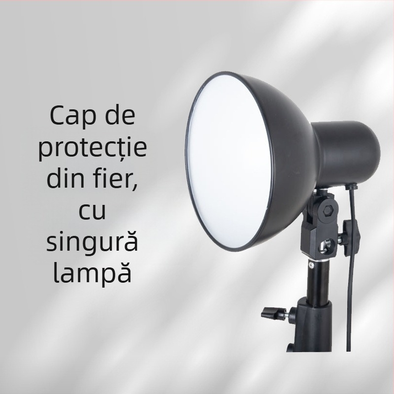 Lumină portabilă pentru fotografie cu soclu E27 – Lumină LED de umplere pentru streaming live și filmare (90-240V; rază 3-5 m)