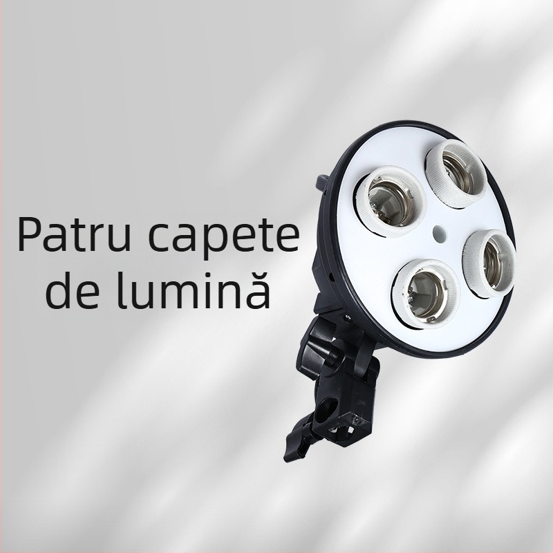 Lumină portabilă pentru fotografie cu soclu E27 – Lumină LED de umplere pentru streaming live și filmare (90-240V; rază 3-5 m)