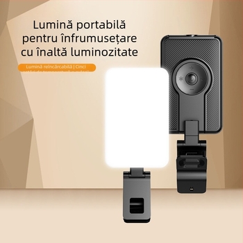 Lumină LED de umplere F-613 — portabilă, 4W, 5V/1A, pentru streaming live, video și fotografie