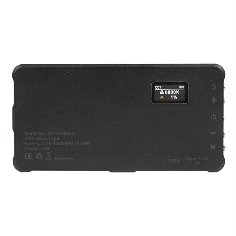 Lumină LED RGB pentru fotografiere cu telefonul – 3 moduri de iluminare, lampă portabilă de buzunar, model KY-BK0926, 10-50W