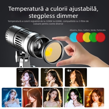 Lumină digitală pentru fotografie Sinoni Hair lamp, 5500K, iluminare reglabilă, intensitate reglabilă
