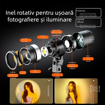 Lumină digitală pentru fotografie Sinoni Hair lamp, 5500K, iluminare reglabilă, intensitate reglabilă