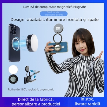 Lumină LED pentru telefonul mobil – Model Ysh126, lanternă portabilă pentru fotografie și streaming, cu trei temperaturi de culoare, 5V, sub 10W, utilizare manuală