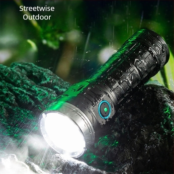 Lanternă de mână pentru camping în aer liber: 25W, 1600lm, rază 50–100 m, corp din aliaj de aluminiu