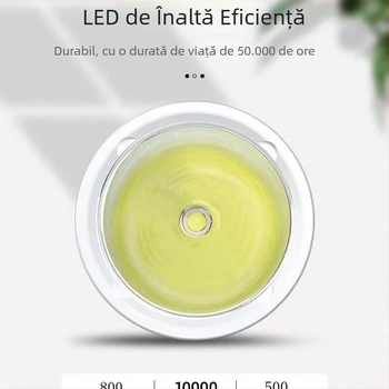 Lanternă LED P70 cu 50W, 6800mAh, rază de până la 500 m, aliaj de aluminiu, încărcare USB