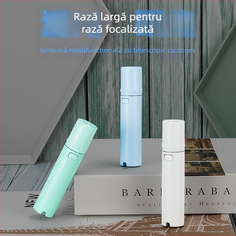 Soson Felinar LED ABS — Încărcare USB, LED 1W, baterie 500 mAh, focalizare telescopică