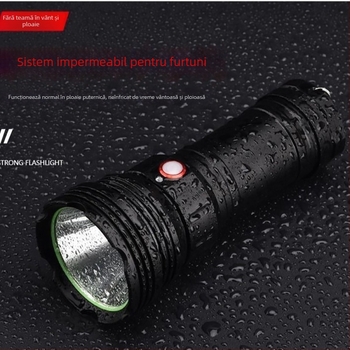 Lanternă LED pentru patrulare din aliaj de aluminiu, încărcare USB, rezistentă la apă, rază peste 500 m