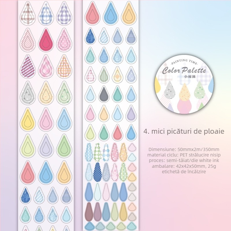 Bandă PET cu die-cut glitter de la Yuxian; utilizare multiplă; fără procesare; fără import