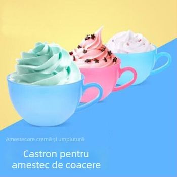 Journalists Set de bucătărie pentru decorarea cremei cu boluri pentru colorare și ustensile de amestecare — imprimare logo, personalizare, etichetă privată licențiată, stil modern minimalist