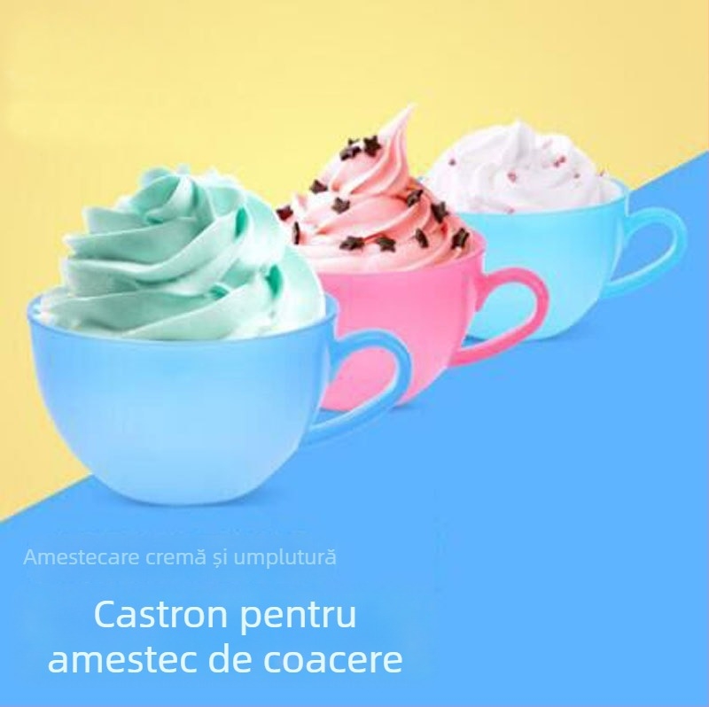 Journalists Set de bucătărie pentru decorarea cremei cu boluri pentru colorare și ustensile de amestecare — imprimare logo, personalizare, etichetă privată licențiată, stil modern minimalist