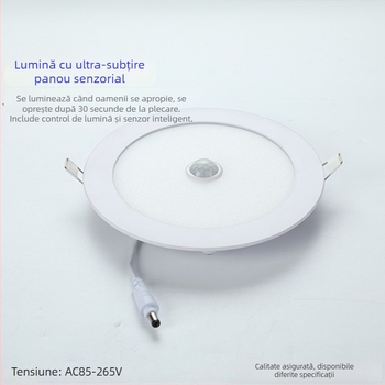 Downlight LED cu senzor PIR, carcasă din aluminiu, 85–265V, durată de viață 80.000 h, Eficiență energetică Clasa 5