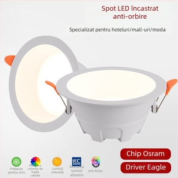 Downlight cu LED COB, montaj încastrat, 220V, CRI ≥90, 3000K/3500K/4000K/5700K