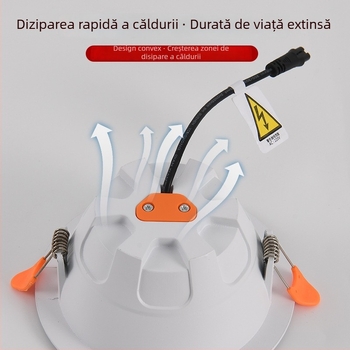 Downlight cu LED COB, montaj încastrat, 220V, CRI ≥90, 3000K/3500K/4000K/5700K