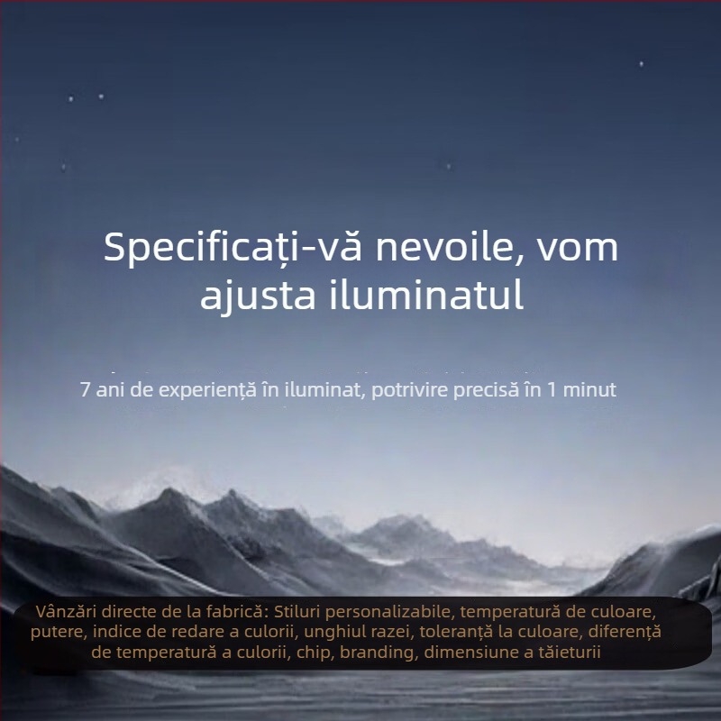 Spot COB încastrat pentru tavanul sufrageriei, carcasă din aluminiu, 220V, CRI ≥95, întrerupător cu buton