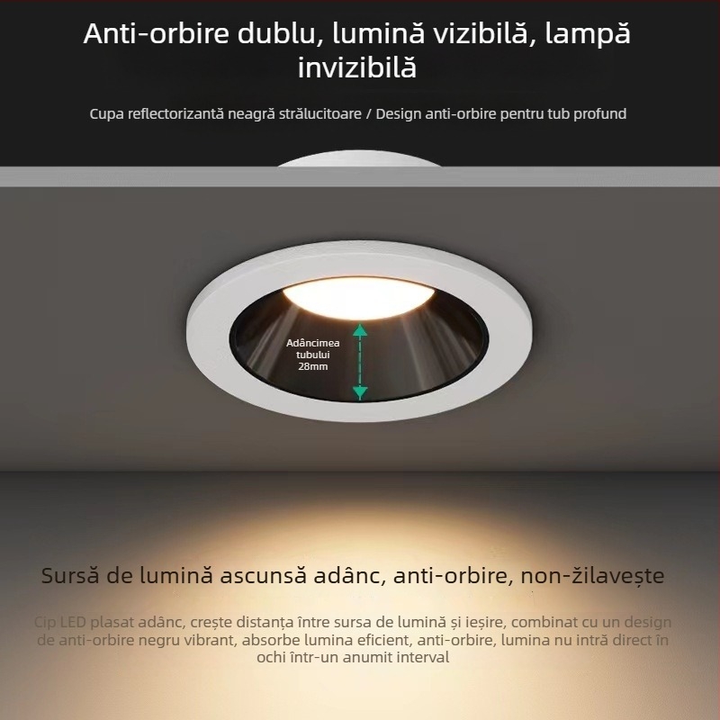 Downlight LED cu temperatură de culoare reglabilă, CRI ≥ 90, 111–240V