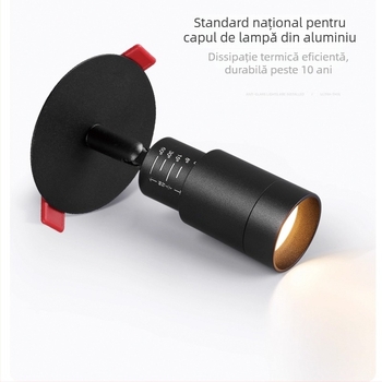 Spot LED încorporat de focalizare, fascicul reglabil 3–60°, PD363, 220V, carcasă din aluminiu