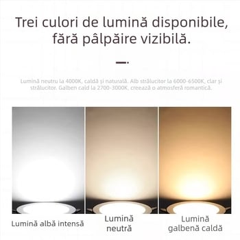 Spot LED ultra-subțire, încastrat în plafon, carcasă din aluminiu, 220V, 6500K, durată de viață 30.000 h