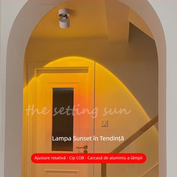 LED iluminat perete tip wall wash, carcasa din aluminiu, 220V, CRI ≥95, stil: Light Luxury