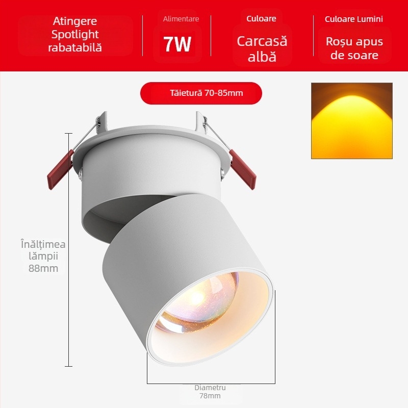 LED iluminat perete tip wall wash, carcasa din aluminiu, 220V, CRI ≥95, stil: Light Luxury