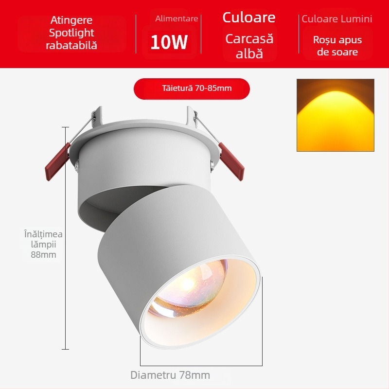 LED iluminat perete tip wall wash, carcasa din aluminiu, 220V, CRI ≥95, stil: Light Luxury