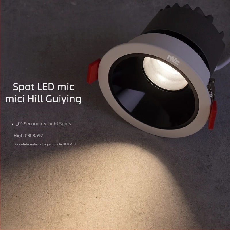 Spot LED încastrat anti-strălucire RA97, CRI≥95, 220V, carcasă din aluminiu, NVC, stil modern minimalist