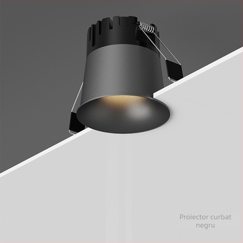 Pinton spot COB cu margine curbată, fără ramă, 220V, control prin buton, carcasa din aluminiu