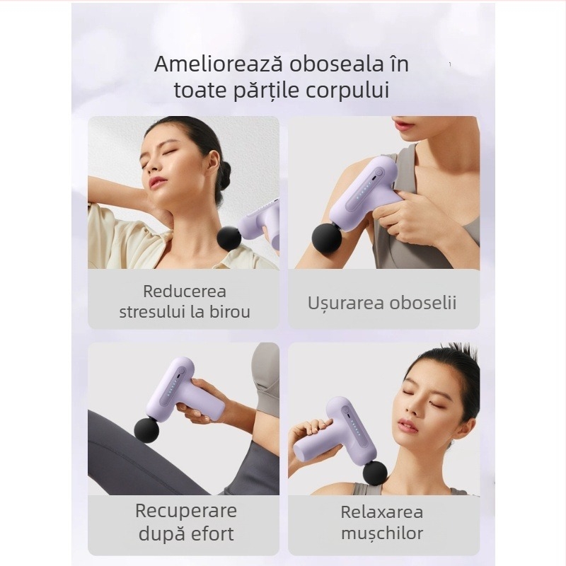 Kus Mini masaj fascial — Masaj portabil cu 4 capete, motor cu perii și reglaj în mai multe trepte (5-a viteză și peste)