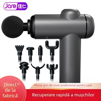 Masaj fascial pentru relaxare musculară profundă – motor cu perii, 6+ capete, baterie 1200-2000mAh, autonomie 3-6h, zgomot 36-45 dB