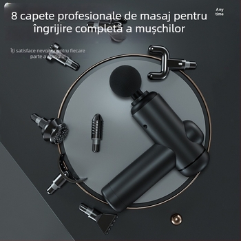 Masaj fascial pentru relaxare musculară profundă – motor cu perii, 6+ capete, baterie 1200-2000mAh, autonomie 3-6h, zgomot 36-45 dB