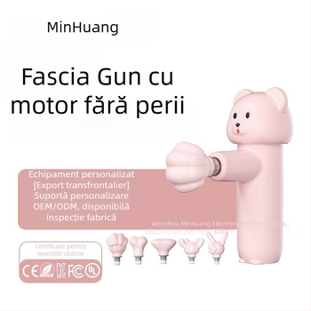 Mini masaj fascial cu 5 capete, motor fără perii, 4 viteze, baterie încorporată 7.4V, zgomot scăzut sub 36 dB