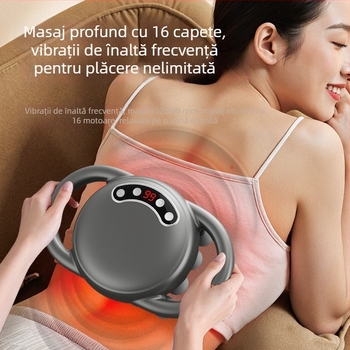 Dispozitiv de masaj fascial cu 6+ capete, motor cu perii, reglaj în mai multe trepte, zgomot 36–45 dB, fără baterie încorporată